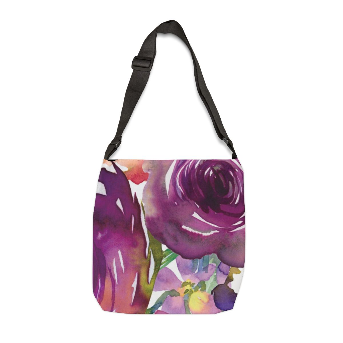 Plum Rose Adjustable Tote — Front