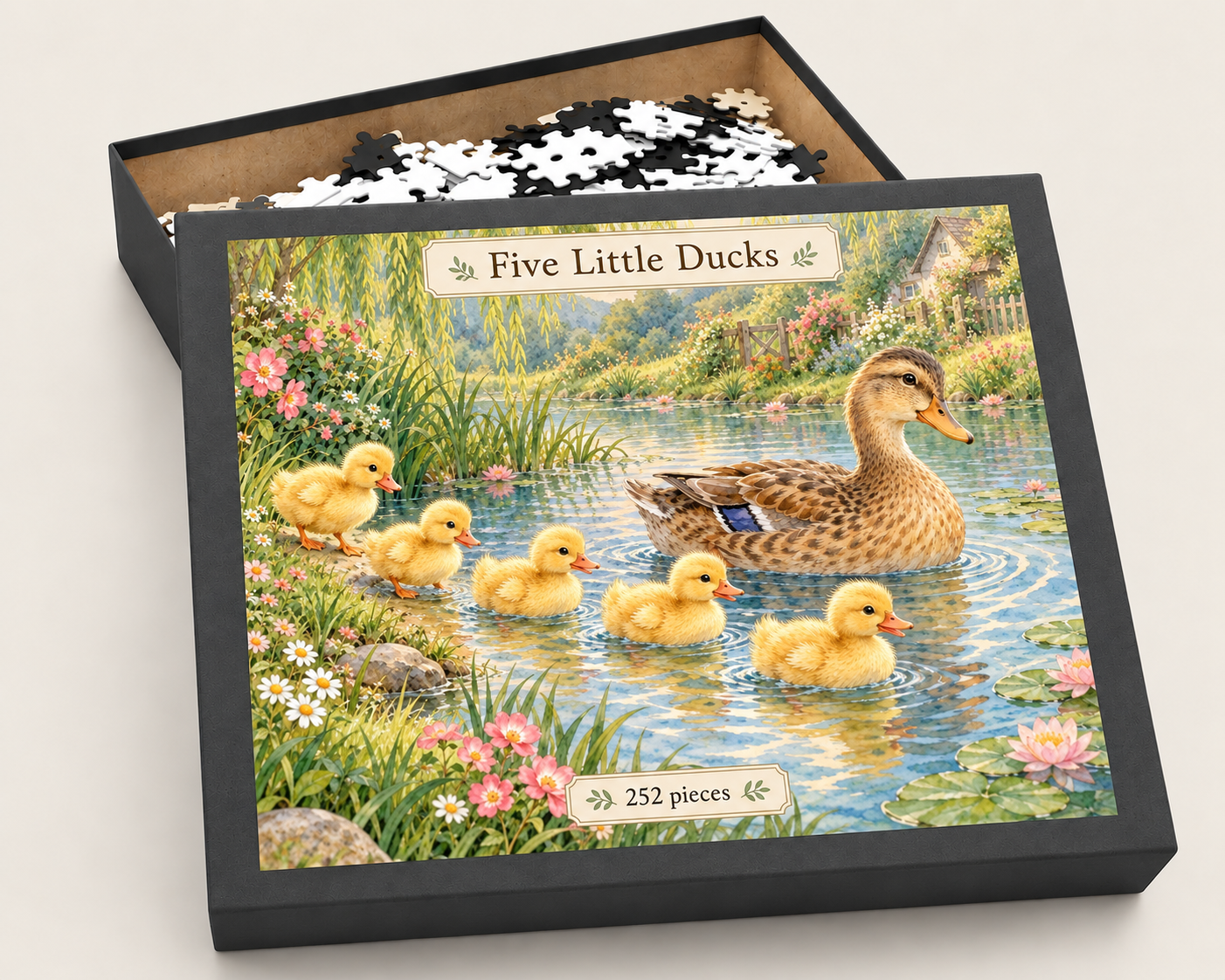 Five Little Ducks Puzzle — Box & pieces