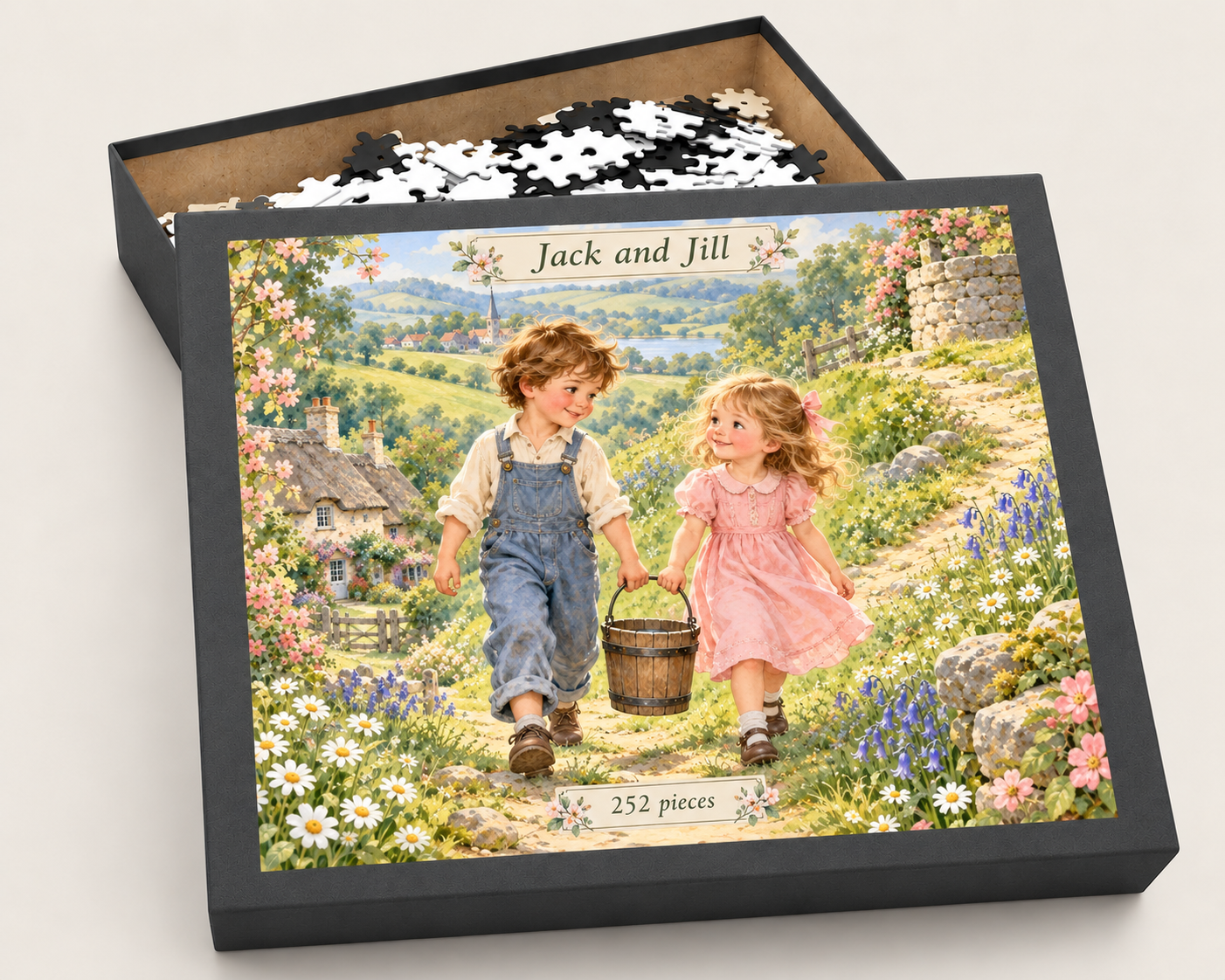 Jack and Jill Puzzle — Box & pieces