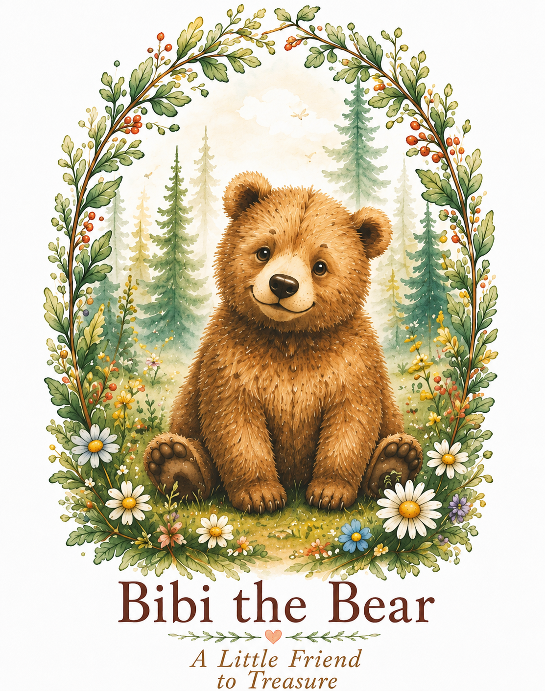 Bibi the Bear watercolor art print