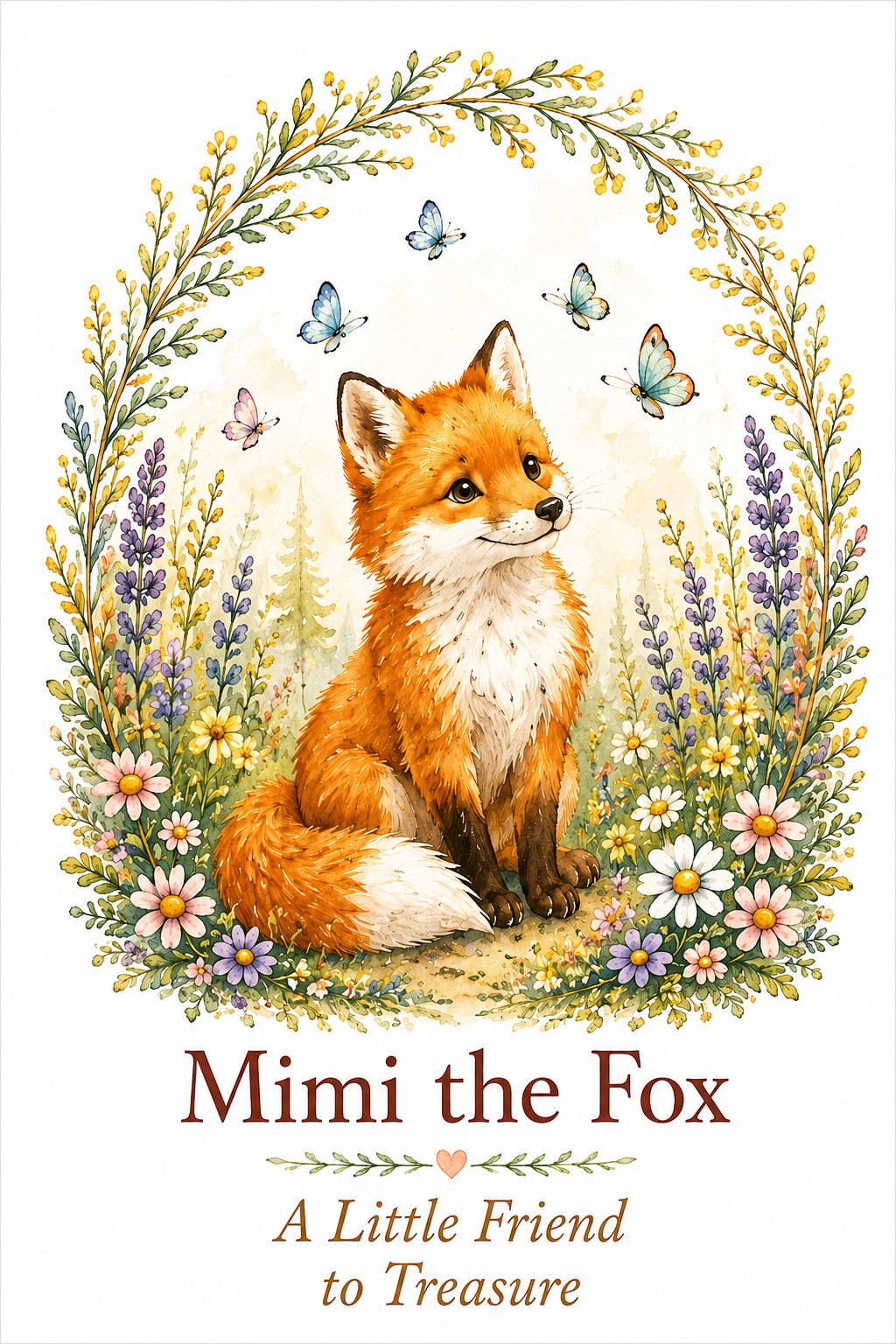 Mimi the Fox watercolor art print