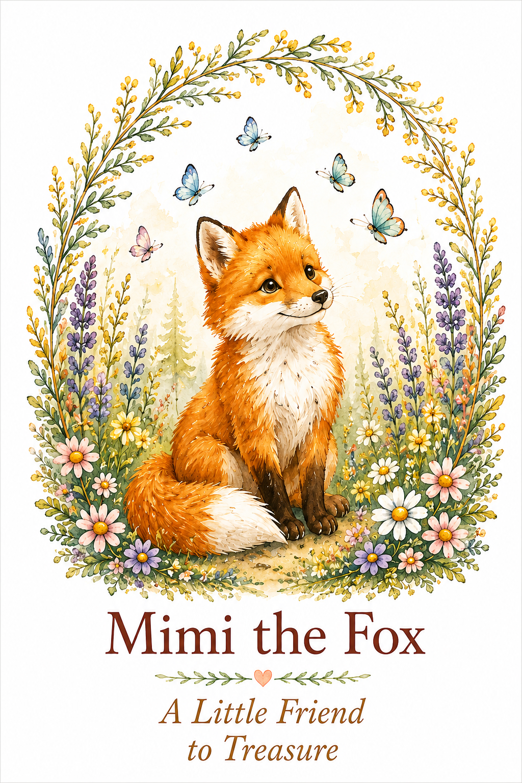 Mimi the Fox watercolor art print