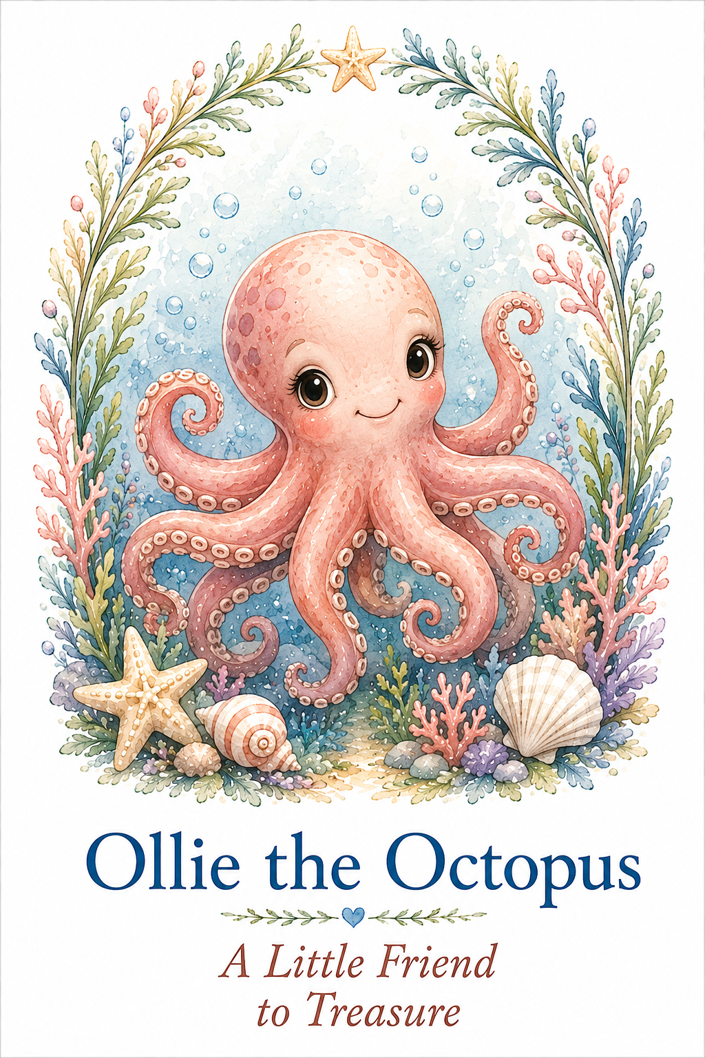 Ollie the Octopus watercolor art print