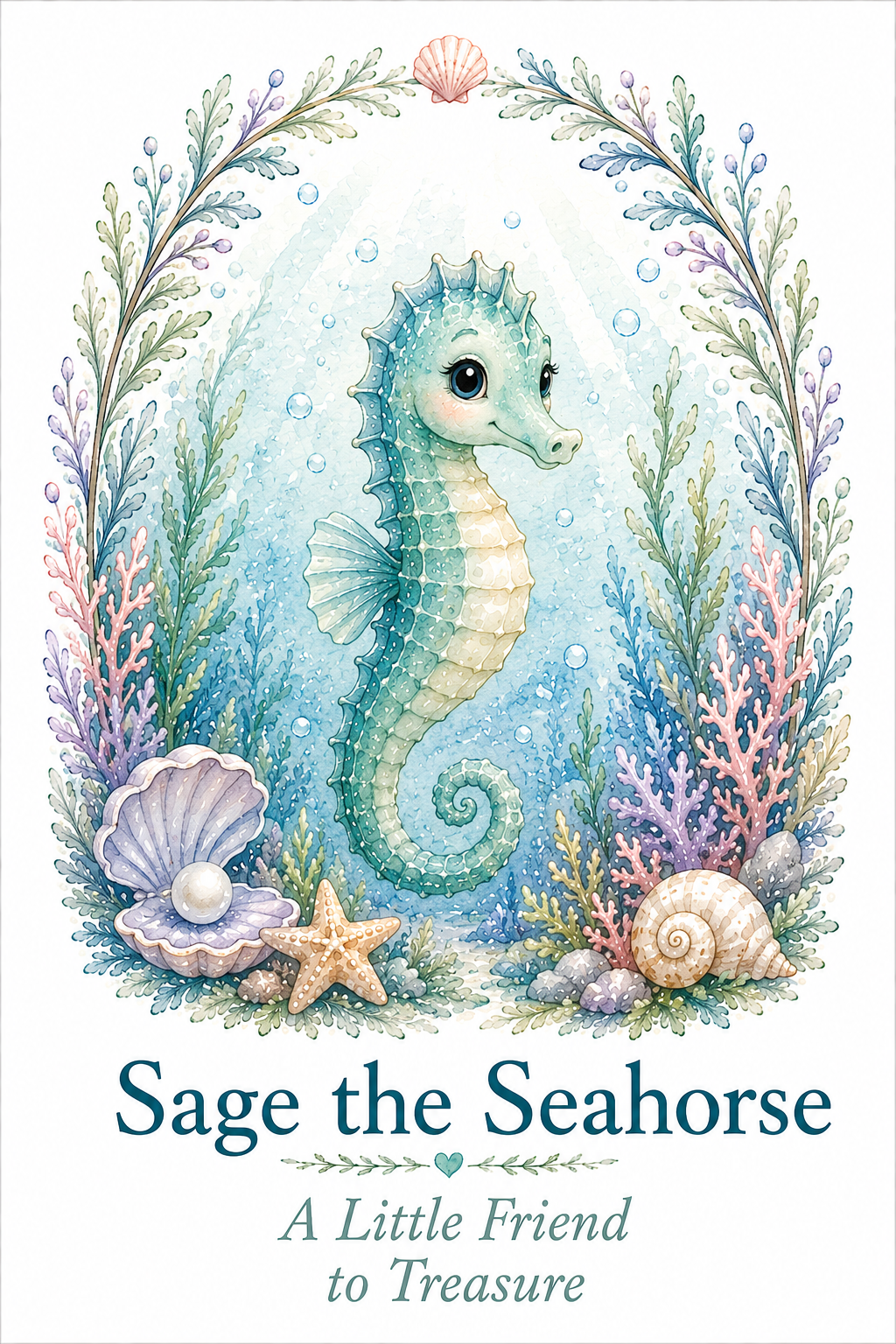 Sage in Seafoam watercolor art print